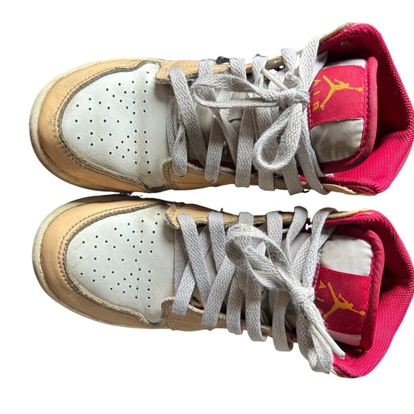 Nike high top Kids' Tan and Red Sneakers - Picture 8 of 9
